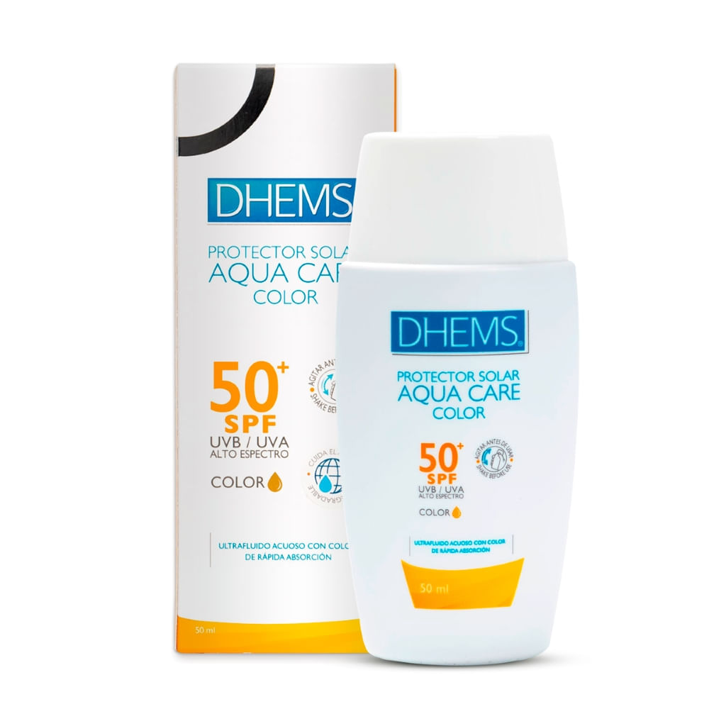 DHEMS PROTECTOR SOLAR AQUA CARE CON COLOR SPF 50+ 50 ML - percos